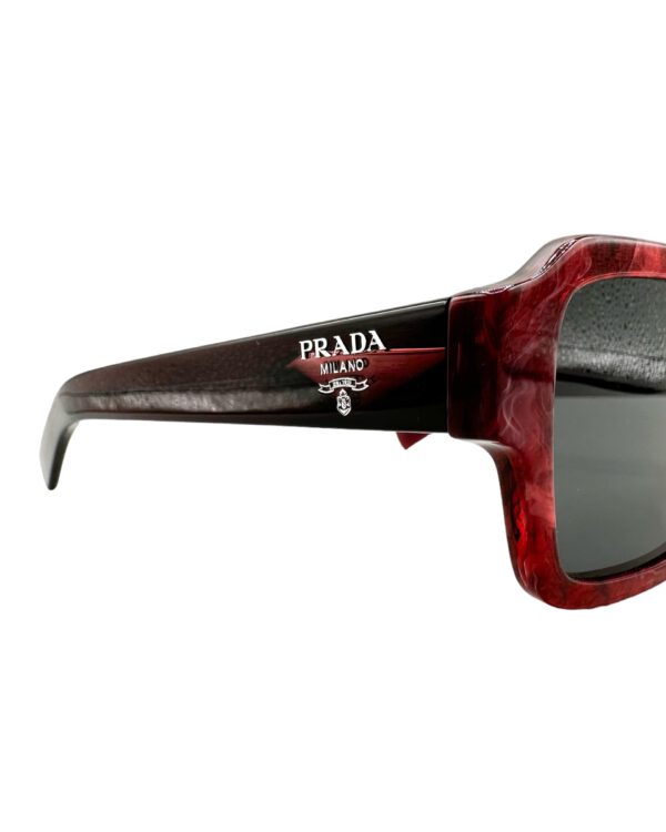 vintage prada sunglasses made in italy spr 02z red marble print exclusive eyewear1