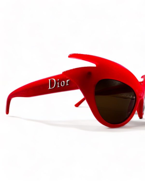 vintage christian dior miss dior chery sunglasses red color grey lenses0