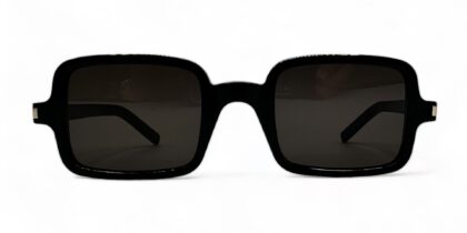 vintage saint laurent square sunglasses black color grey lenses SL 3321