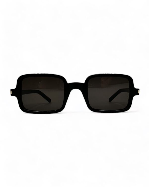 vintage saint laurent square sunglasses black color grey lenses SL 3321