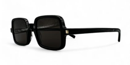 vintage saint laurent square sunglasses black color grey lenses SL 3323