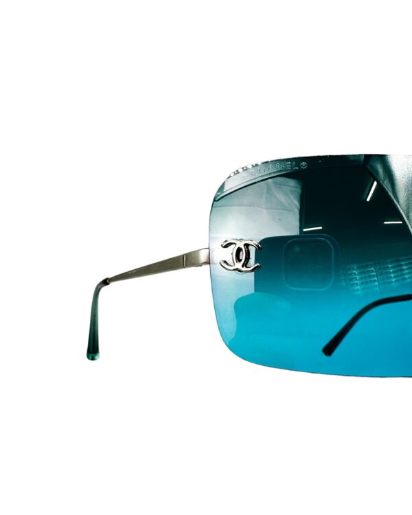 vintage chanel sunglasses nineties coco blue gradient chrome 40171