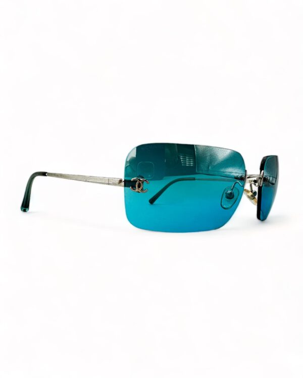 vintage chanel sunglasses nineties coco blue gradient chrome 40172