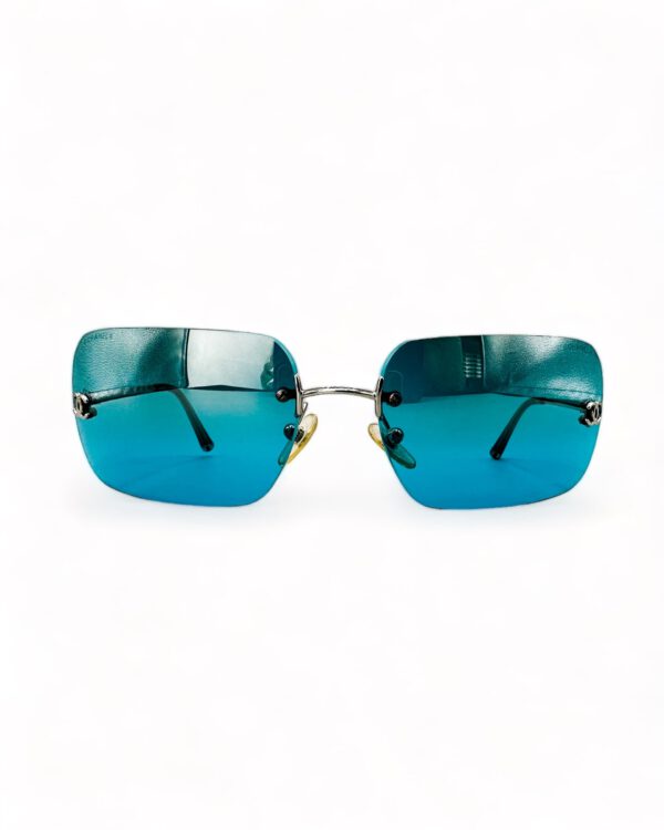 vintage chanel sunglasses nineties coco blue gradient chrome 40173