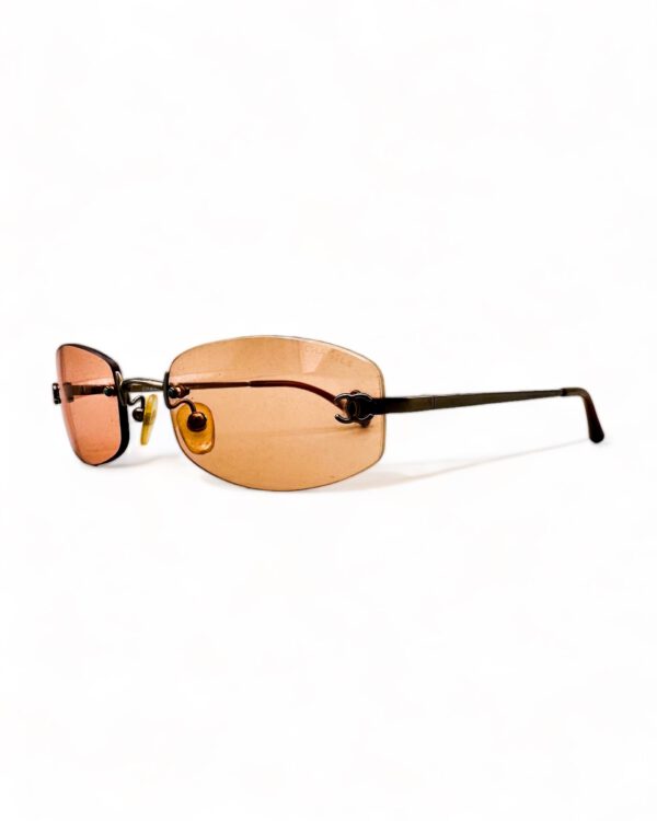 vintage chanel sunglasses nineties coco orange chrome 40020