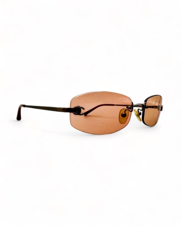 vintage chanel sunglasses nineties coco orange chrome 40022