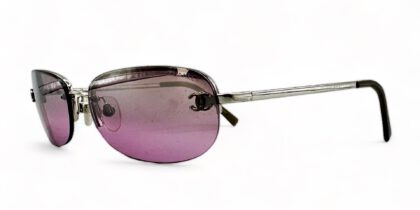 vintage chanel sunglasses nineties coco pink gradient chrome 40020