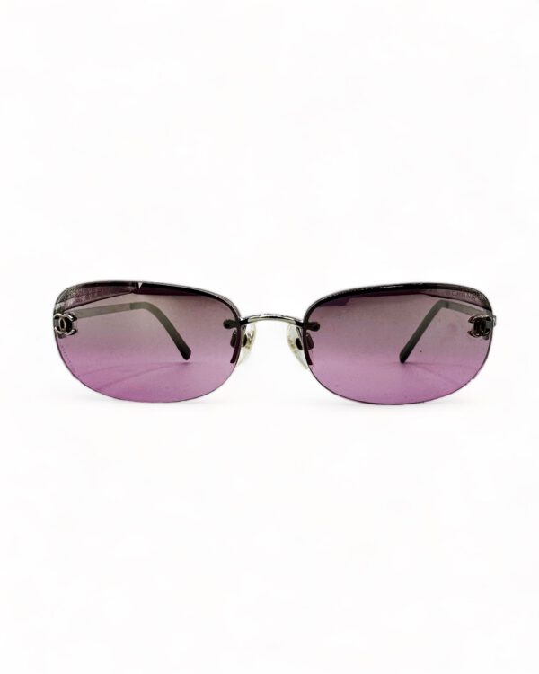 vintage chanel sunglasses nineties coco pink gradient chrome 40021