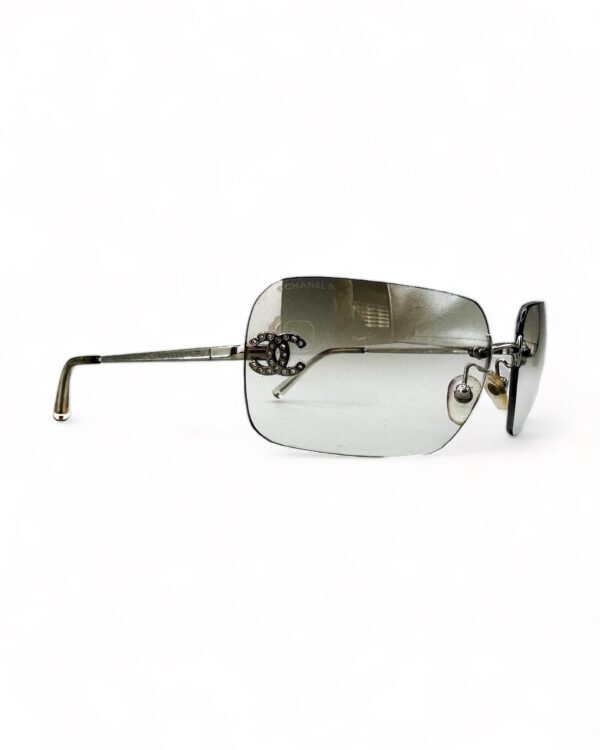 vintage chanel sunglasses nineties coco silver gradient chrome 40170