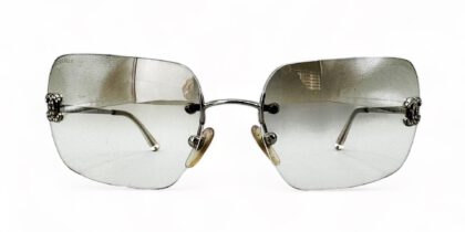 vintage chanel sunglasses nineties coco silver gradient chrome 40171